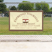 Eerste amendement: Espresso Yourself Spandoek (Insitu)