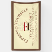 Eerste amendement: Espresso Yourself Spandoek (Verticaal)