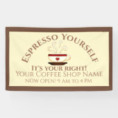 Eerste amendement: Espresso Yourself Spandoek (Horizontaal)
