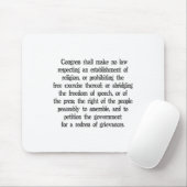 Eerste amendement muismat (Met muis)