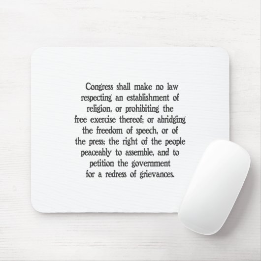 Eerste amendement muismat (Met muis)