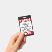 Eerste Amendement Perspas Badge (Handheld)