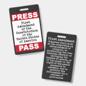 Eerste Amendement Perspas Badge (Voor- en achterkant)