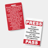 Eerste Amendement Perspas Badge (Voor- en achterkant)