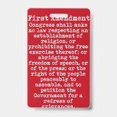 Eerste amendement perspas badge (Achterkant)