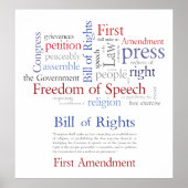 Eerste amendement Rechten - Vrijheid van meningsui Poster (Voorkant)