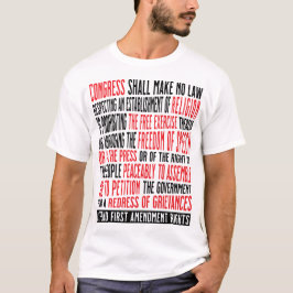 Eerste Amendement Rechten Vrijheid van meningsuiti T-shirt