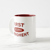Eerste amendement tweekleurige koffiemok (Voorkant links)