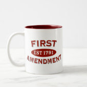 Eerste amendement tweekleurige koffiemok (Links)