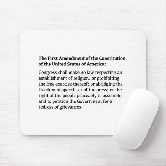 Eerste amendement van de grondwet muismat (Met muis)