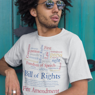 Eerste amendement Vrijheid van meningsuiting persv T-shirt