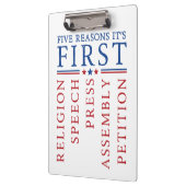 Eerste Amendement Vrijheid van meningsuiting prote Klembord (Links)