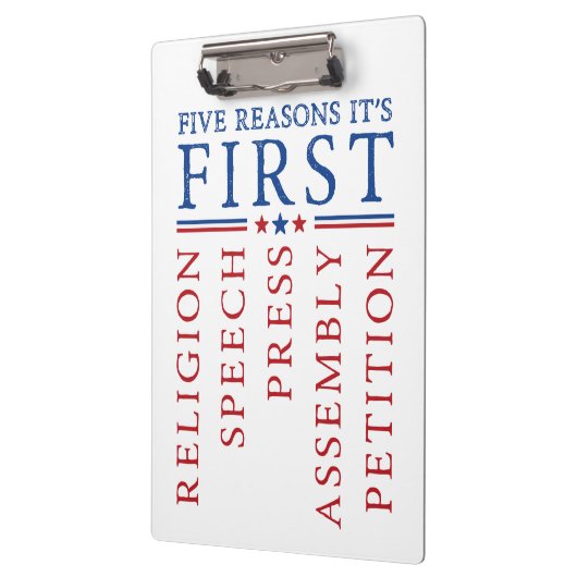 Eerste Amendement Vrijheid van meningsuiting prote Klembord (Links)