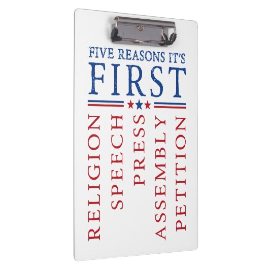 Eerste Amendement Vrijheid van meningsuiting prote Klembord (Rechts)
