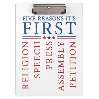 Eerste Amendement Vrijheid van meningsuiting prote Klembord