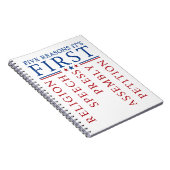 Eerste Amendement Vrijheid van meningsuiting prote Notitieboek (Rechterzijde)