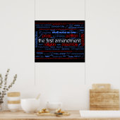 Eerste amendement "Woorden" Poster (Keuken)