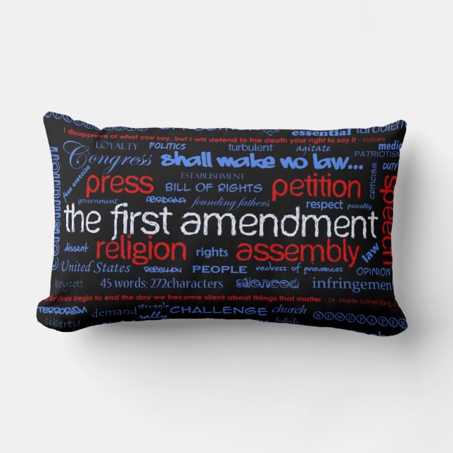 Eerste amendement "Wordle Pillow" Kussen (Voorkant)