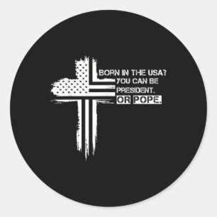 Eerste Amerikaanse paus Leo kardinaal Robert Prevo Ronde Sticker