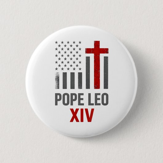Eerste Amerikaanse paus Leo XIV Mannen Ronde Button 5,7 Cm (Voorkant)