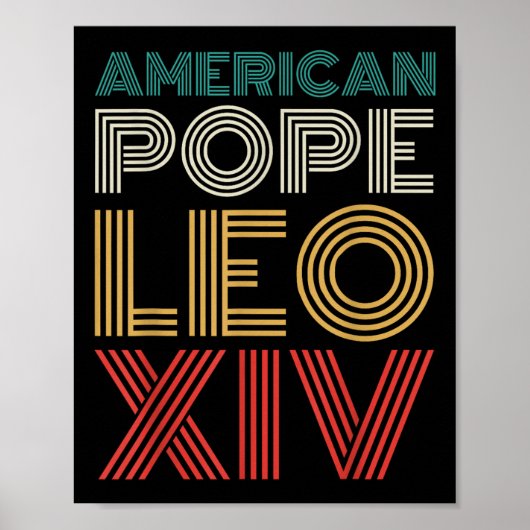 Eerste Amerikaanse paus Leo XIV Robert Prevost Cat Poster (Voorkant)