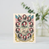 Eerste Amerikaanse Presidenten herstelden 1844 lit Briefkaart (Staand voorkant)