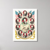 Eerste Amerikaanse Presidenten herstelden 1844 lit Canvas Afdruk (Voorkant)