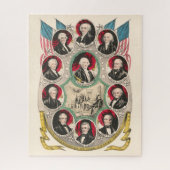 Eerste Amerikaanse Presidenten herstelden 1844 lit Legpuzzel (Verticaal)