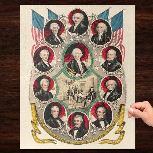 Eerste Amerikaanse Presidenten herstelden 1844 lit Legpuzzel