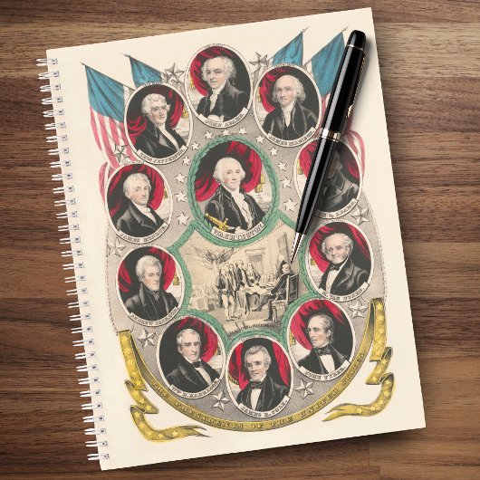 Eerste Amerikaanse Presidenten herstelden 1844 lit Notitieboek