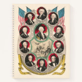 Eerste Amerikaanse Presidenten herstelden 1844 lit Notitieboek (Voorkant)