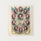 Eerste Amerikaanse Presidenten herstelden 1844 lit Wandkleed (Voorkant)