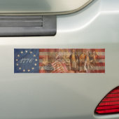 Eerste Amerikaanse vlag Bumpersticker (Op auto)