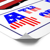 EERSTE AMERIKAANSE VLAG POSTER (Hoek)