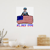 EERSTE AMERIKAANSE VLAG POSTER (Keuken)