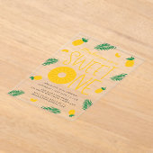 Eerste ananas-ananas-sweet-feest acryl uitnodigingen (Laagn)