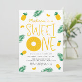 Eerste ananas-ananas-sweet-feest kaart (Staand voorkant)