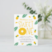 Eerste ananas-ananas-sweet-feest uitnodiging briefkaart (Staand voorkant)