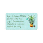 Eerste ananas kerstanananas Vijf regels Adres Etik Etiket (Voorkant)