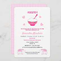 Eerste Annaprashan-ceremonie voor rijst