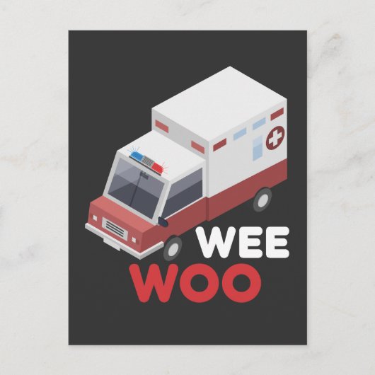 Eerste antwoordapparaat Ambulance Car Paramedic Ai Briefkaart (Voorkant)