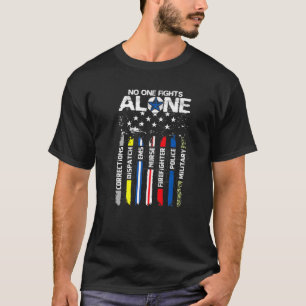 Eerste antwoordapparaat Amerikaanse Thin Line Poli T-shirt