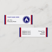 Eerste antwoordapparaat brandblusapparaat blauw br mini visitekaartje (Voorkant / Achterkant)