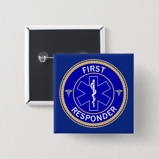 Eerste antwoordapparaat vierkante button 5,1 cm (Voorkant /achterkant)