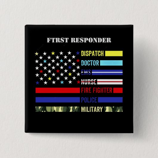 Eerste antwoordapparaat vierkante button 5,1 cm (Voorkant)