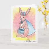 Eerste antwoordvraag Bunny komt snel goed Kaart (Gele Bloem)