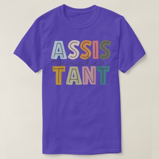 Eerste assistent-leraar 100 dagen schooltype t-shirt (Design voorkant)