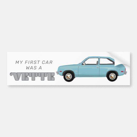 Eerste auto Chevrolet Chevette Vette retro klassie Bumpersticker (Voorkant)