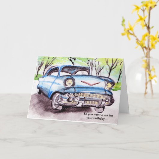 Eerste Auto Kaart (Gele Bloem)