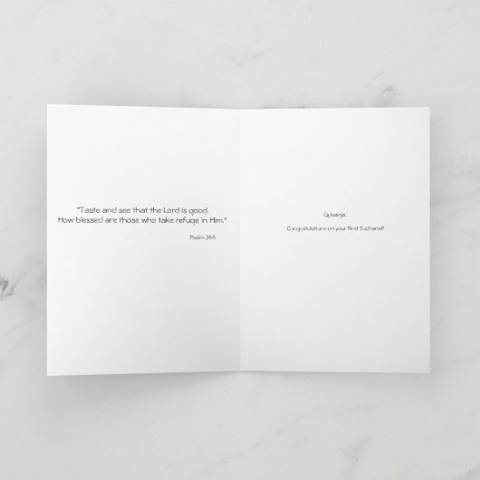 Eerste Avondmaal - Dochter Kaart (Binnen)